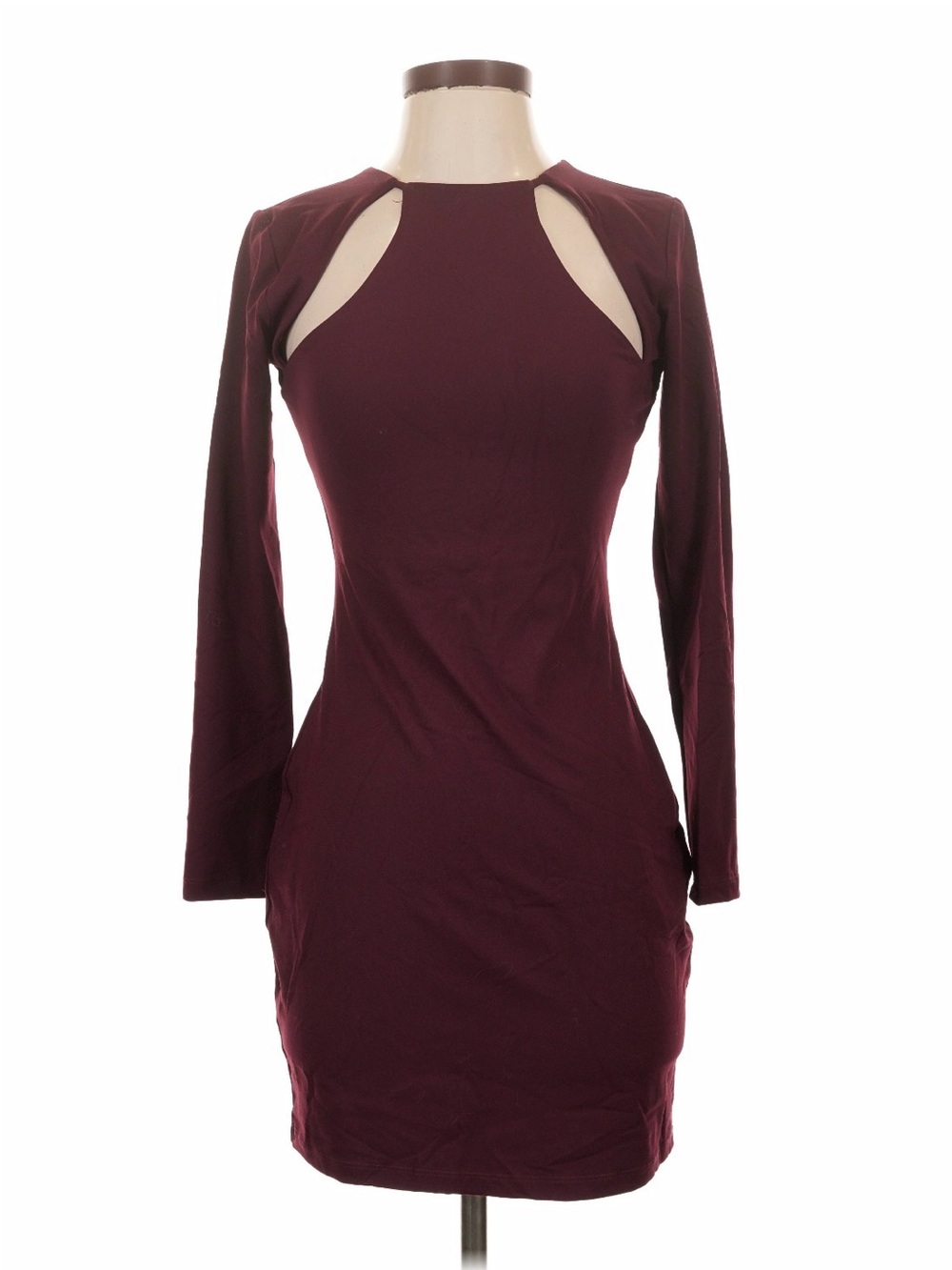 Susana Monaco Beaujolals Cold Shoulder  Long-Sleeve Mini Dress Size S NWT